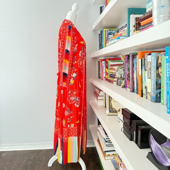 Cleobella Red Patterned Robe - Picture 6 of 14